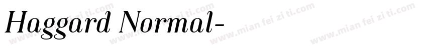 Haggard Normal字体转换